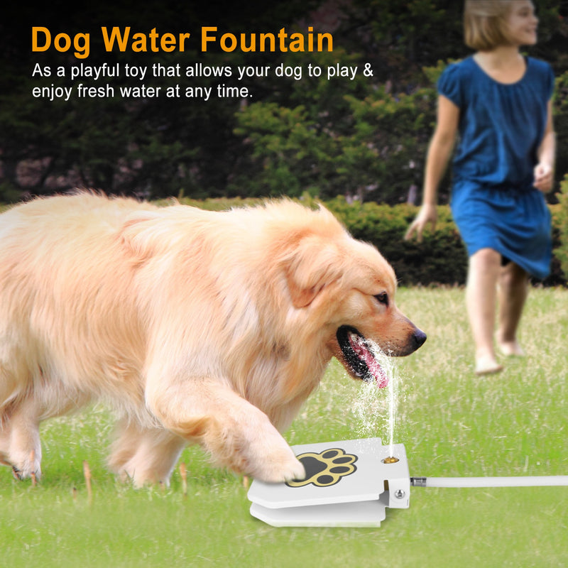 Step-On Outdoor Dog Water Fountain — Fresh Water, Zero Effort