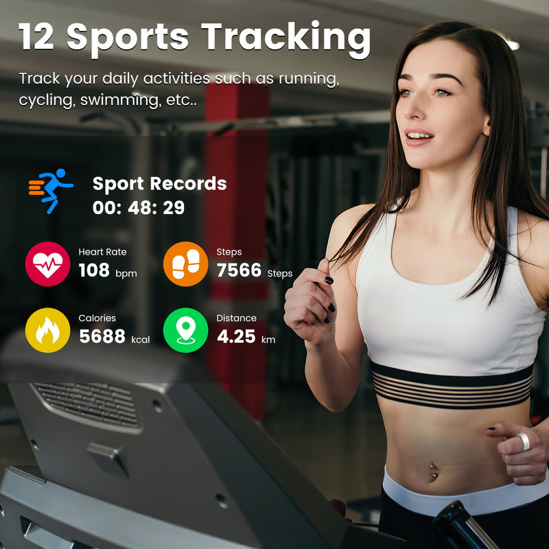 Smart Health Ring — 24/7 Heart Rate, Sleep & Stress Tracking, 7-Day Battery