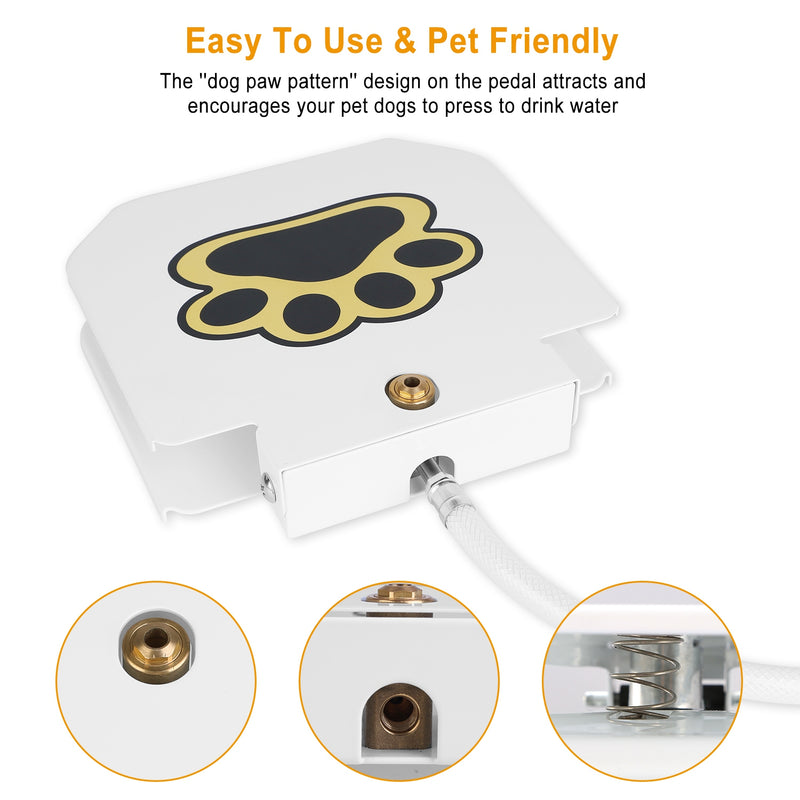 Step-On Outdoor Dog Water Fountain — Fresh Water, Zero Effort