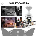 Light Bulb Security Camera Outdoor 2packs HD Wireless 5GHz&2.4GHz WiFi Home IP Cameras E27 360 Degree Panoramic,Motion Detection And Alarm,Two-Way Audio,Night Vision