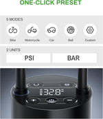 AMPBANK AT004 Smart Portable Tire Air Pump For Cars, Motorcycles, Bicycles And Balls With Pressure Gauge And LED Screen For Fast Inflation