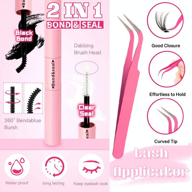 Lash Clusters, 640 Pcs Eyelashes Cluster Extensions 9-16mm Fluffy Individual Lashes 30D-60D D Curl False Eyelashes