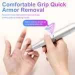Professional Electric Nail Drill, 45000 RPM Cordless Rechargeable E-File Machine, With 12 Bits, Sanding Bands, LCD Display For Acrylic Gel Nails