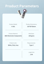 Rechargeable Handheld Turbo Fan — Cool Down Anywhere, Foldable Design