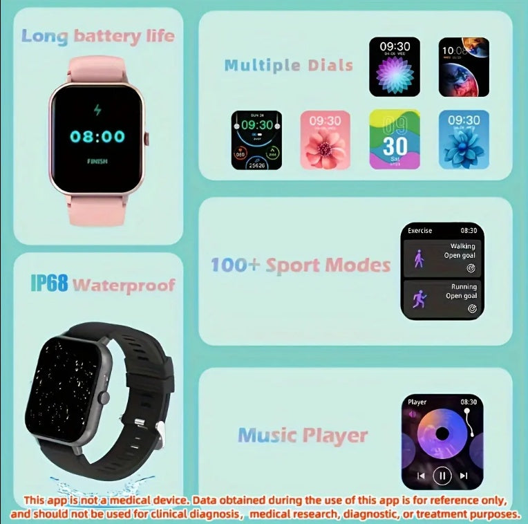 ZL54CJ Smartwatch — Bluetooth Calls, Heart Rate & Fitness Tracking, Waterproof