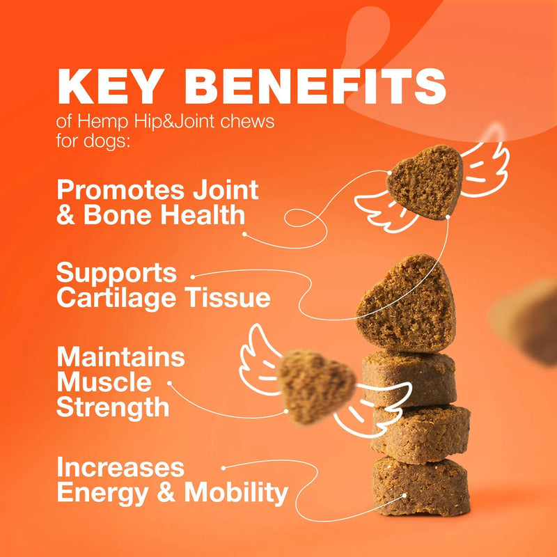 Hemp Glucosamine Chews for Dogs — Hip, Joint & Coat Support