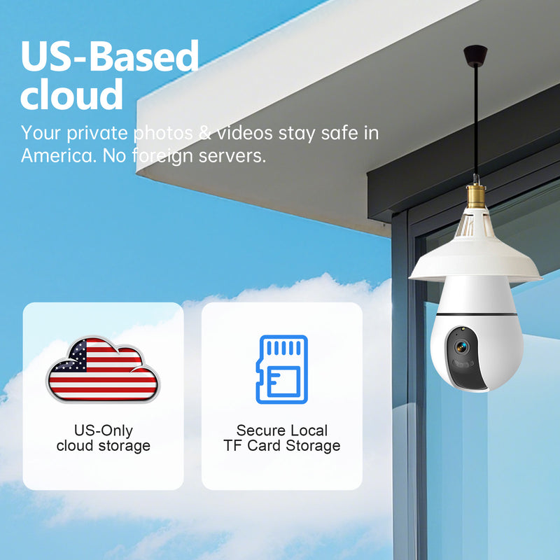 Hidden Camera Light Bulb — Screws In Like a Bulb, Watches Everything 360°