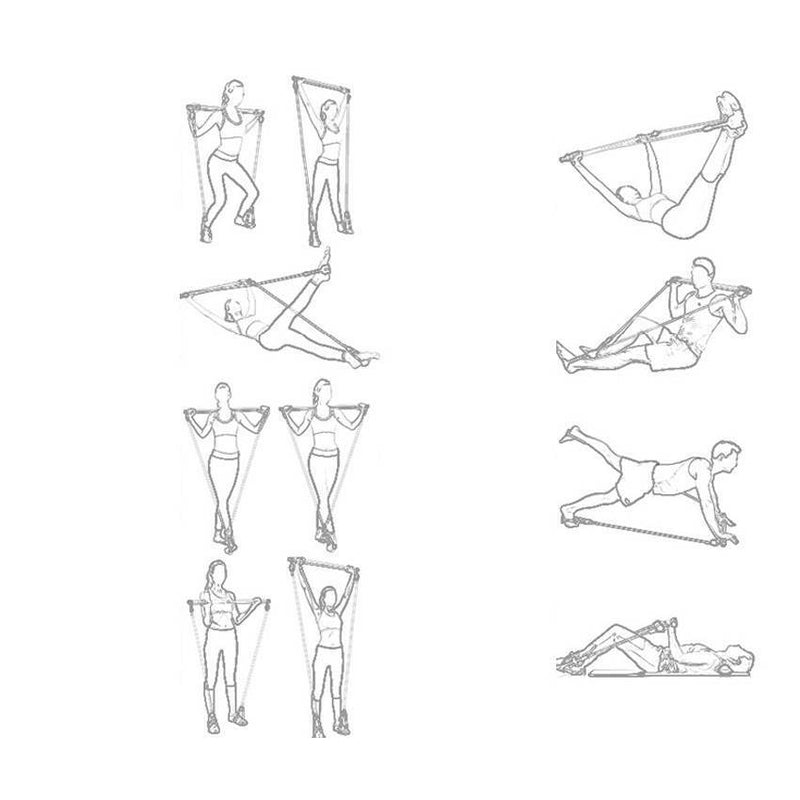 Pilates Bar with Foot Pedal & Resistance Bands — Full-Body Toning