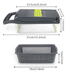 Vegetable Chopper — Dice, Slice & Peel in Half the Time 15-in-1