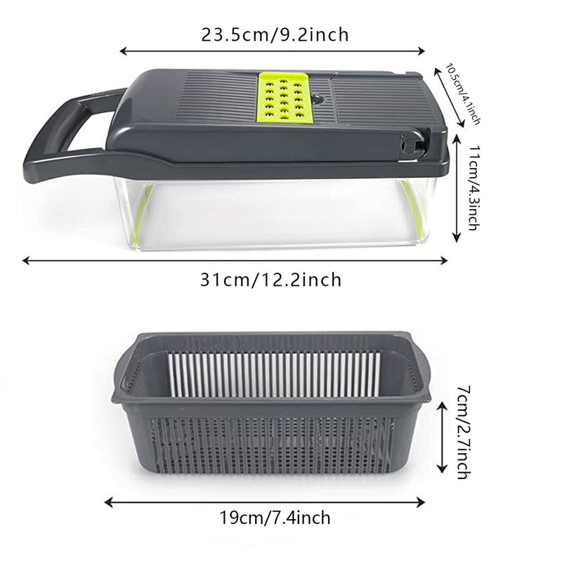 Vegetable Chopper — Dice, Slice & Peel in Half the Time 15-in-1