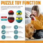 Dog Puzzle Toy, Adjustable Treat Dispensing Ball Food Dispenser Tough Slow Feeder Puppy Enrichment Training Toy Pet Interactive Chase Toys For Small Medium Large Dogs
