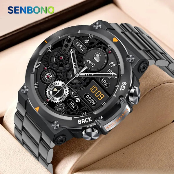 MAX18 AMOLED Smartwatch — Bluetooth Calling, AI Voice, Gesture Control