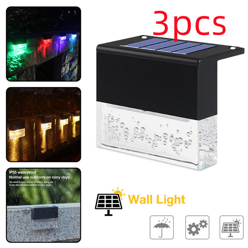Solar RGB Step & Fence Lights — Weatherproof Color-Changing Glow
