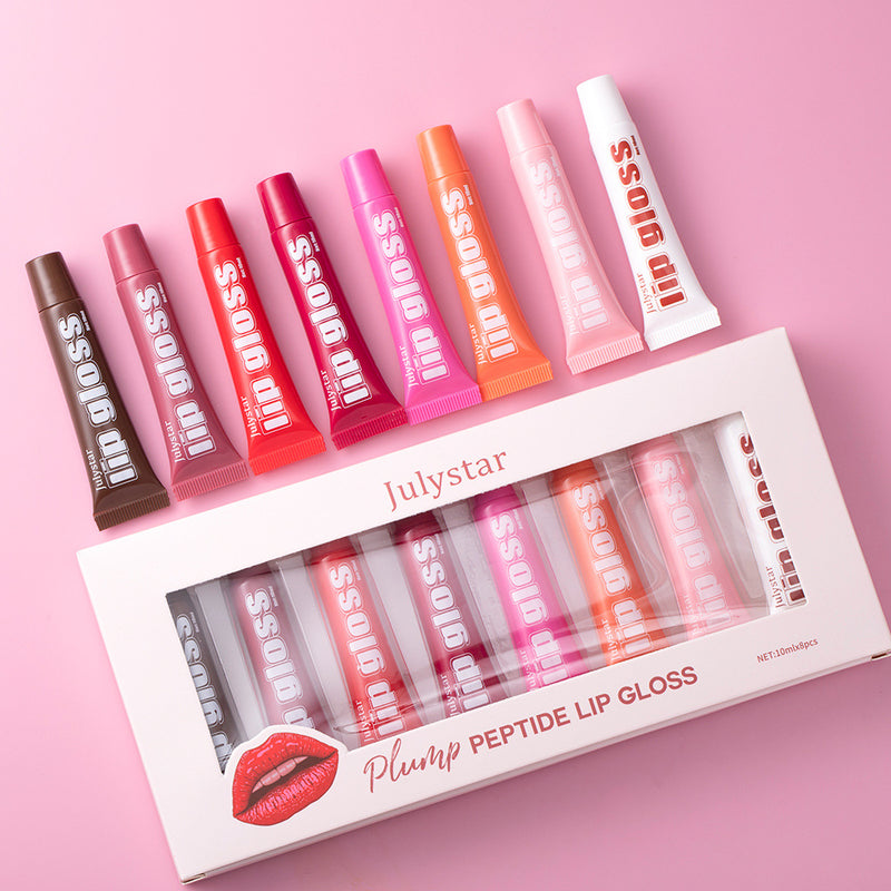 Fruit Flavored Long-lasting Moisturizing Lip Gloss, Moisturizing And Transparent, 8-pack Moisturizing Lip Gloss, Lip Makeup