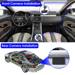 WiFi FHD 1080P Car Dash Cam 3 Channels Front Rear Inside Dash Camera With Loop Recording Reversing Visual 170 Degree Wide Angle 64G Card Included 1Pc