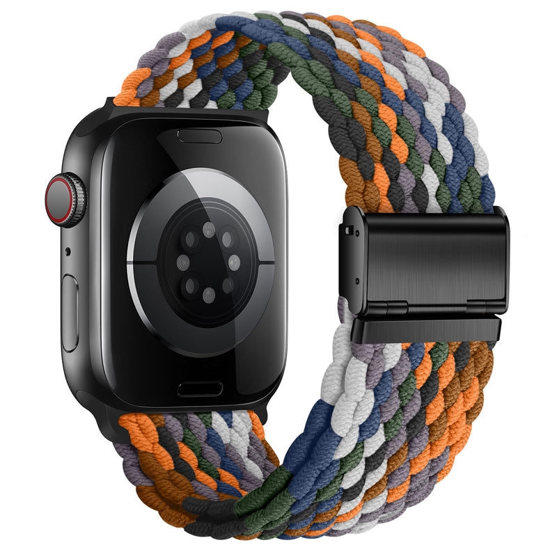 Braided Stretch Sport Band for Apple Watch — Breathable Fit, All Sizes 38–49mm