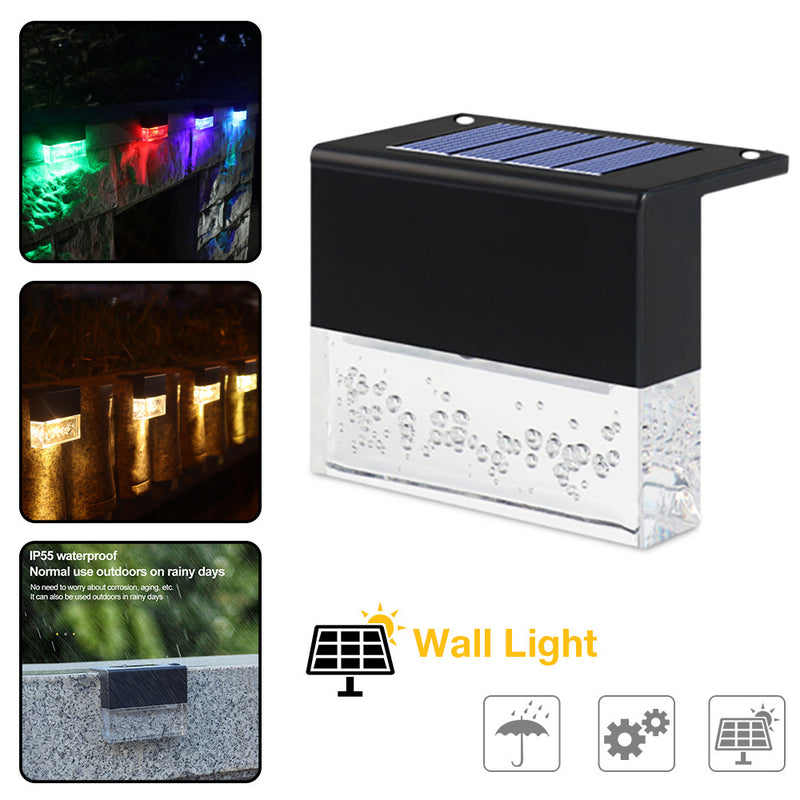 Solar RGB Step & Fence Lights — Weatherproof Color-Changing Glow
