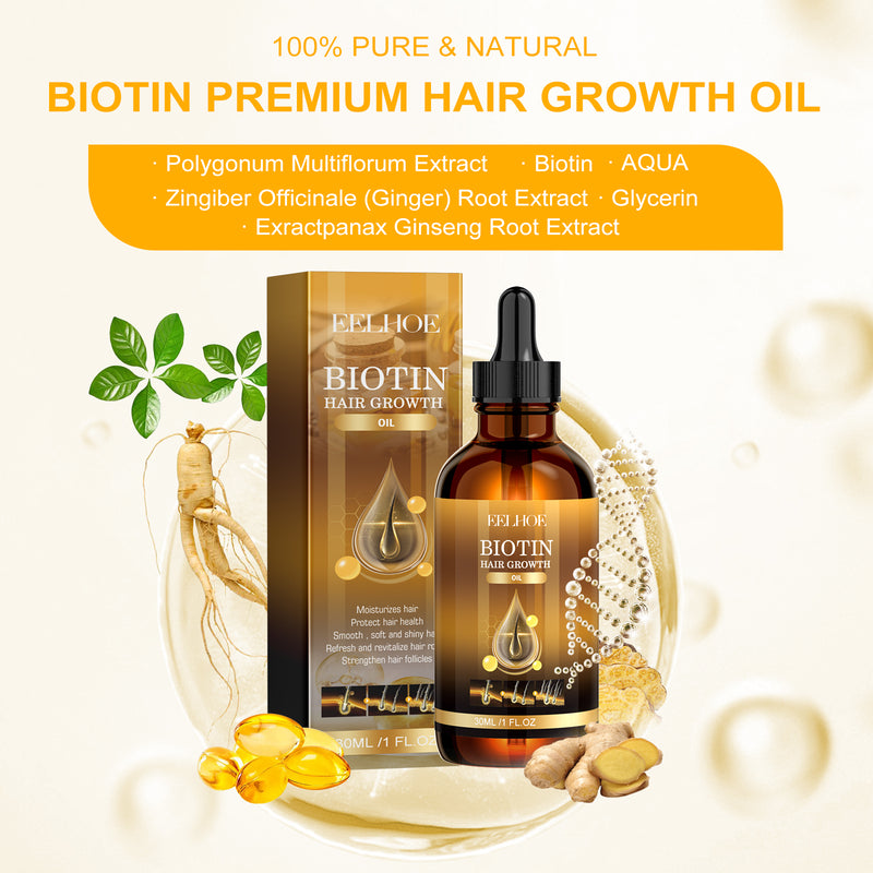 Biotin Hair Oil — Deep Scalp Nourishment for Thicker, Smoother Hair