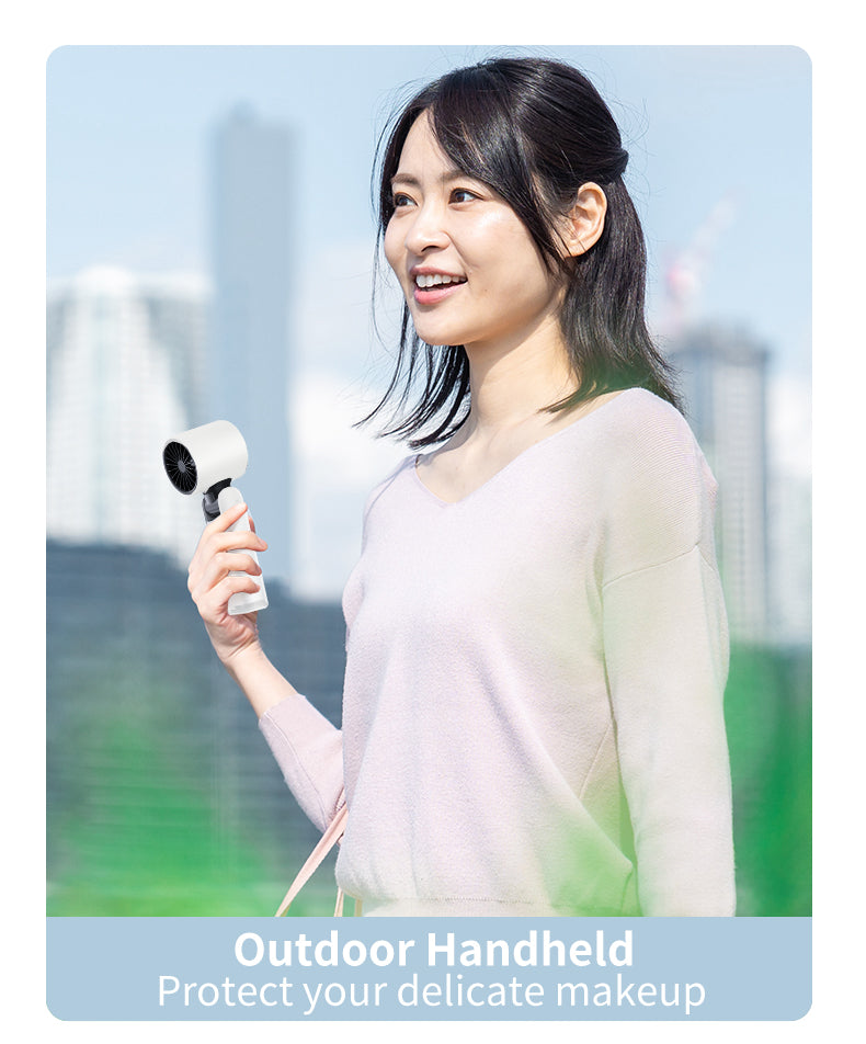 Rechargeable Handheld Turbo Fan — Cool Down Anywhere, Foldable Design