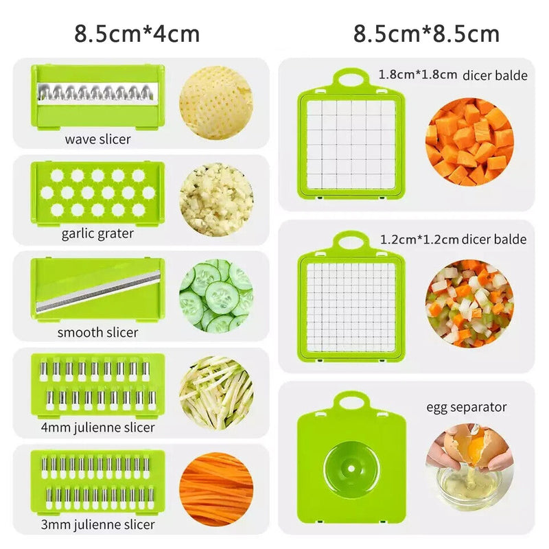 Vegetable Chopper — Dice, Slice & Peel in Half the Time 15-in-1