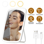 LED Makeup Mirror — Touch Control, 3 Light Modes, USB