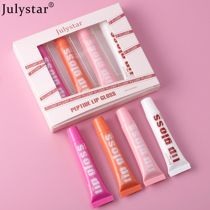 Lip Moisturizing Fruit Flavor Lip Honey 4-piece Set Lip Glaze Moisturizing Hydrating Lip Oil Makeup