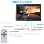 Screen Backup Camera System Vehicle Rear View Monitor Kit IP67 Waterproof Car Parking Reverse System With Night Vision For Car Trunk Van SUV 1Pc 7In