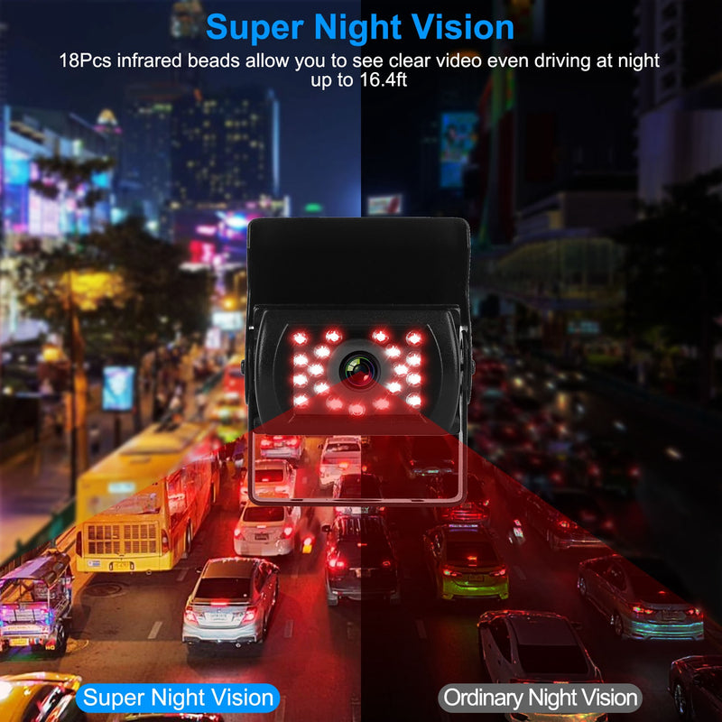 Screen Backup Camera System Vehicle Rear View Monitor Kit IP67 Waterproof Car Parking Reverse System With Night Vision For Car Trunk Van SUV 1Pc 7In