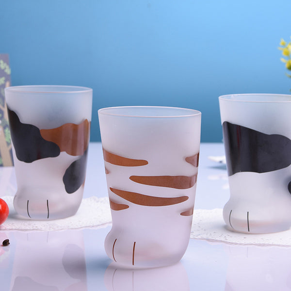 Cat Paw Glass Coffee Mug — Adorable Everyday Sip, Great Gift Idea