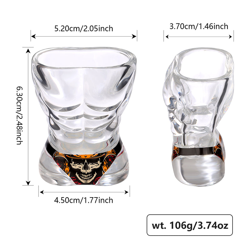 Skull-Style Novelty Shot Glasses (Set of 2) — Fun Conversation-Starter Gift