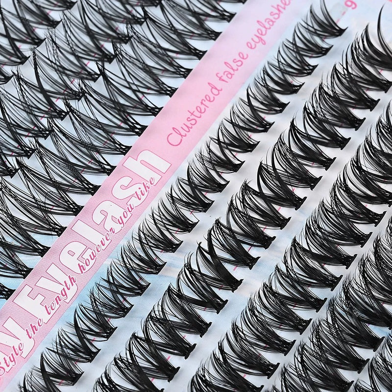 Lash Clusters, 640 Pcs Eyelashes Cluster Extensions 9-16mm Fluffy Individual Lashes 30D-60D D Curl False Eyelashes