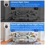 E27 WiFi Bulb Camera 1080P FHD WiFi IP Pan Tilt Security Surveillance Camera With Two-Way Audio Night Vision Motion Detection Function APP Control