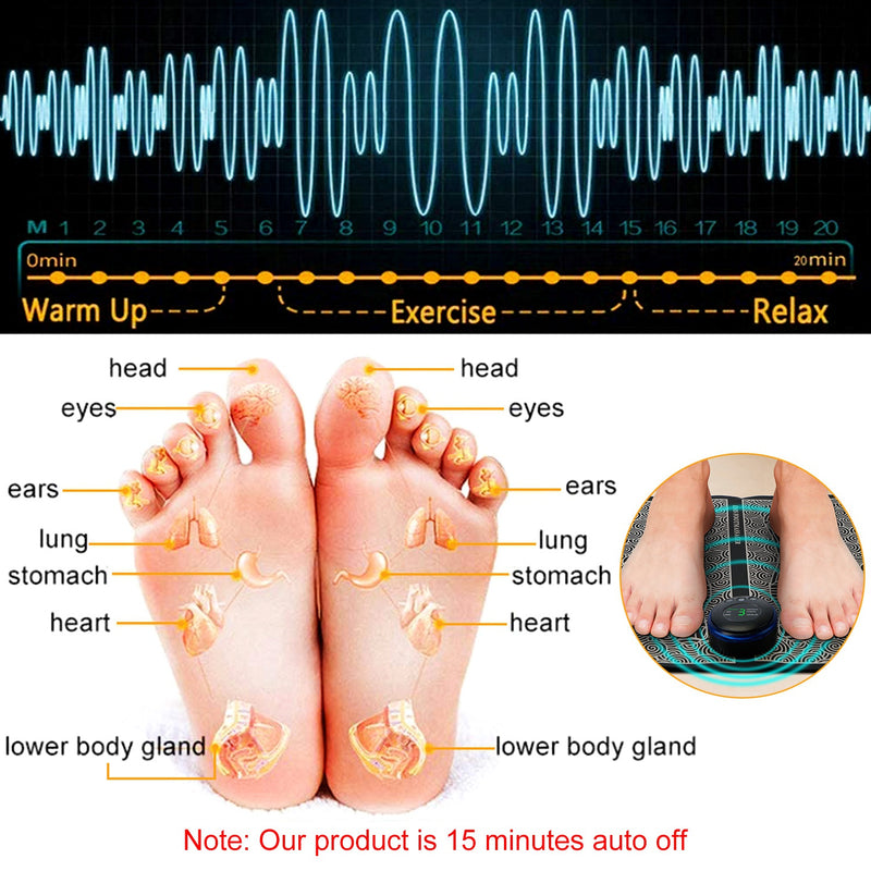 EMS Foot Massage Pad For Mothers' Day Gift Electric Stimulator Massager Unit Rechargeable Leg Reshaping Muscle Battery Powered Type And Rechargeable Type Options