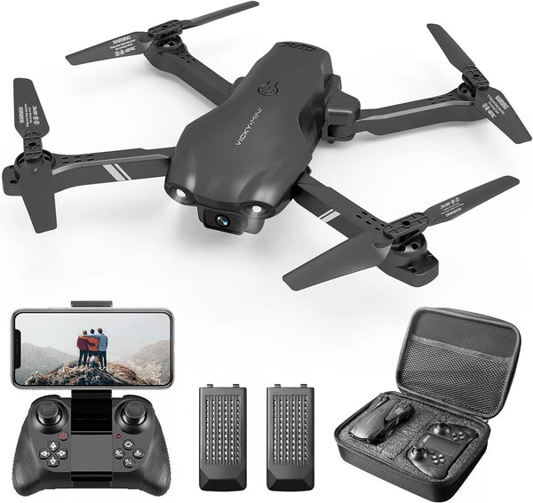 V13 Foldable FPV Drone — 6K Dual Camera, Live WiFi Feed, 2 Batteries Included