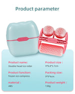 Dual-Head Facial Ice Roller — Cooling, De-Puffing