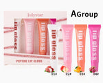 Lip Moisturizing Fruit Flavor Lip Honey 4-piece Set Lip Glaze Moisturizing Hydrating Lip Oil Makeup