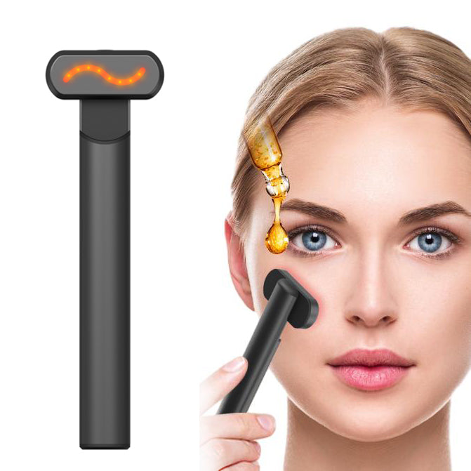 4-in-1 LED Light Therapy Facial Wand — Vibration Massage