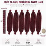 Pre-Separated Spring Twist Hair, 22