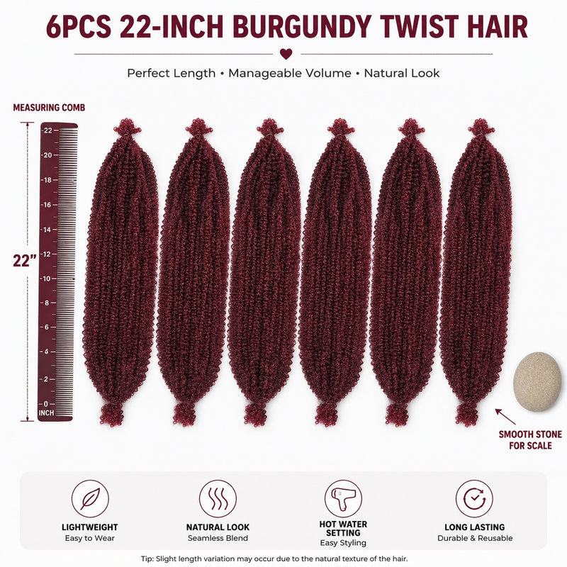 Pre-Separated Spring Twist Hair, 22