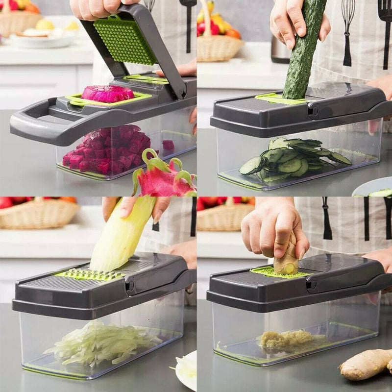 Vegetable Chopper — Dice, Slice & Peel in Half the Time 15-in-1