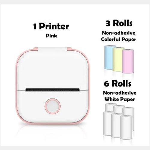 Mini Bluetooth Label & Photo Printer — Print Anywhere, No Ink Needed