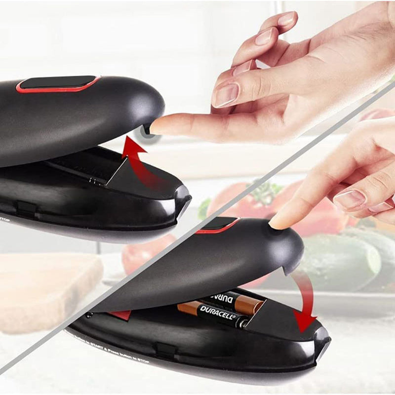 One-Touch Electric Can Opener — Effortless Opening, No More Struggling