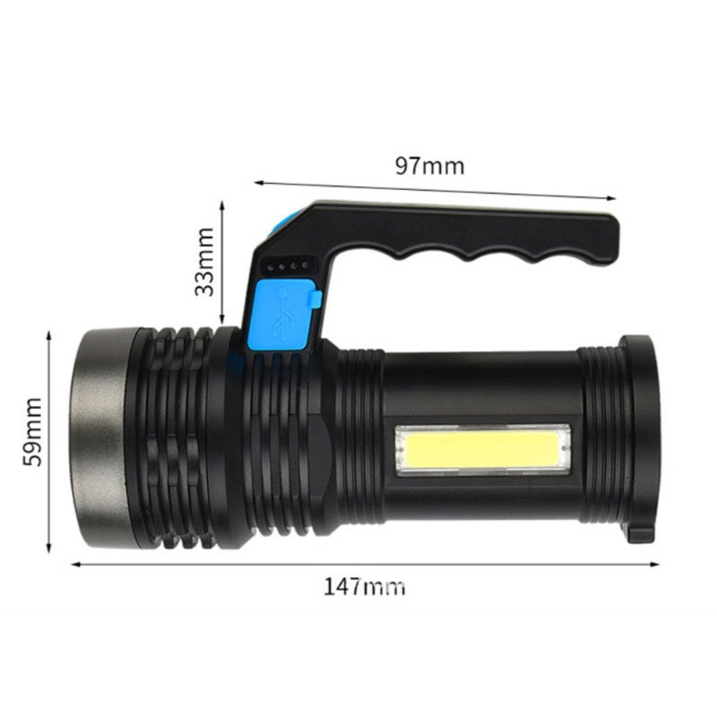 USB Rechargeable COB Flashlight — Ultra-Bright Beam for Camping & Emergencies