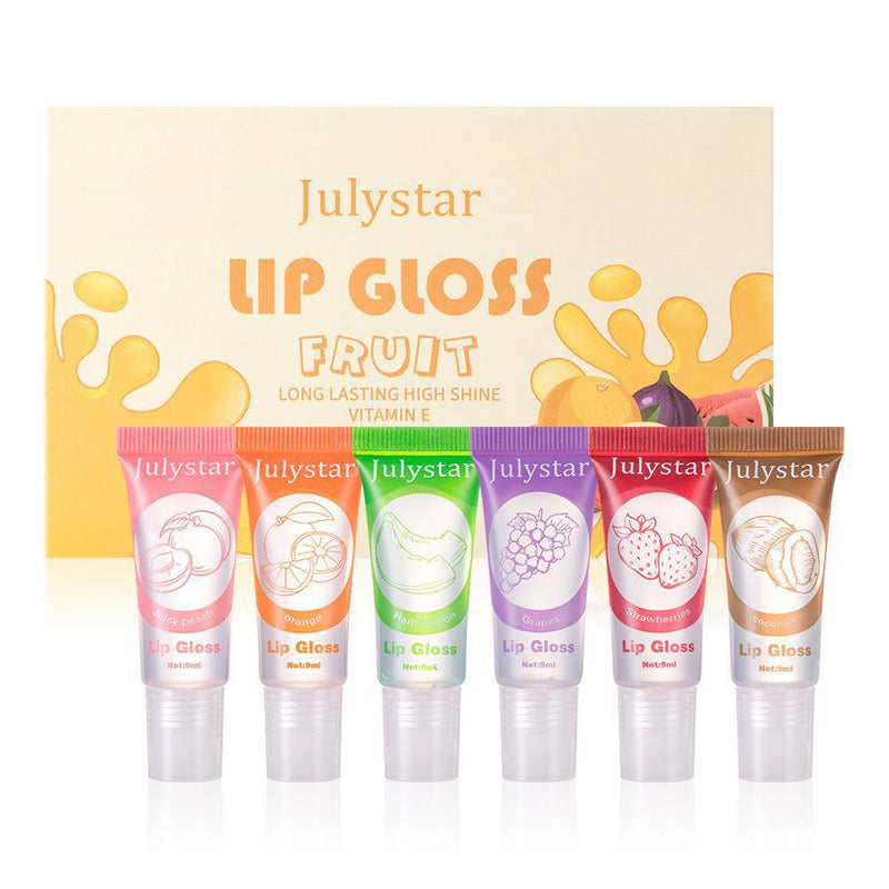 Vitamin E Moisturizing Fruit Flavored Transparent Lip Oil 6-pack Moisturizing And Moisturizing Lip Protection Lip Honey Set