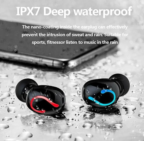 TWS Wireless Earbuds — Bluetooth 5.1, IPX7 Waterproof, All-Day Stereo Sound