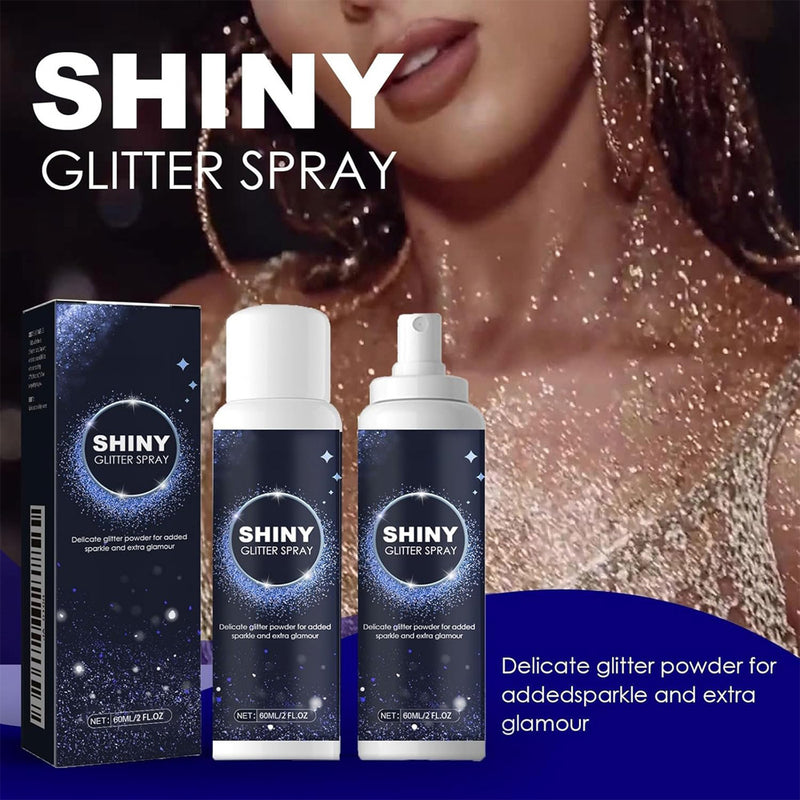 Glitter Spray,Long-Lasting Sparkle Effect Shiny Glitter Spray For Hair Body