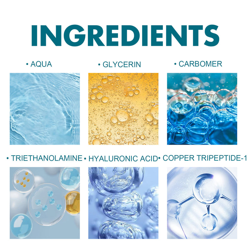 EELHOE Blue Copper Peptide Skin Rejuvenation Essence, Firming Skin Carry Bright Color Of Skin Refreshing Skin Facial Essence