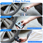 Cordless Tire Inflator Digital Air Compressor With LED Light Emergency Power Bank For Cars Motorcycles Bicycles Balls 1Pc 150PSI