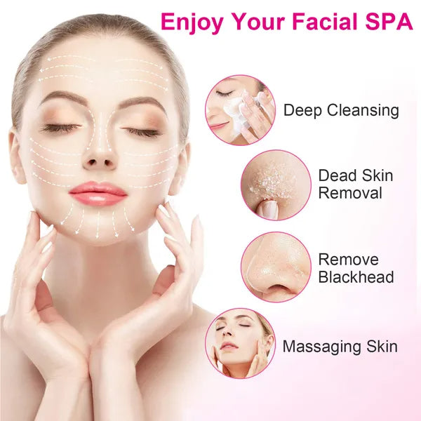 Spin Facial Cleansing Brush — Deep Clean in 60 Seconds, 5 Brush Heads