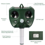 Solar Ultrasonic Animal Repeller — Keeps Pests Off Your Yard, No Chemicals